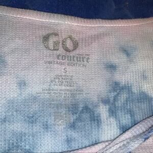NEW GO COUTURE THERMAL TIE DYE TOP S